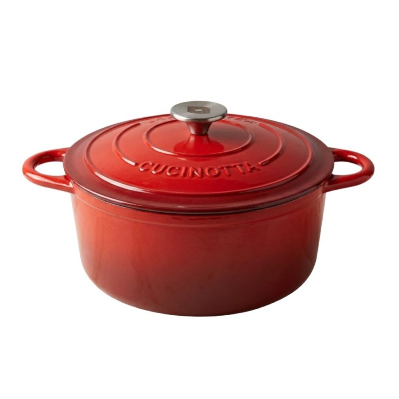 Olla de hierro fundido esmaltado La Nordica, Redonda, Ф28 - Olla de hierro fundido