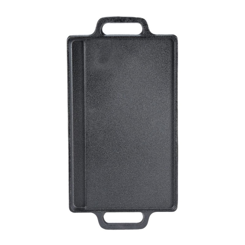 Placa de hierro fundido para grill de doble cara, 33x20 cm | Placa de hierro fundido |  |