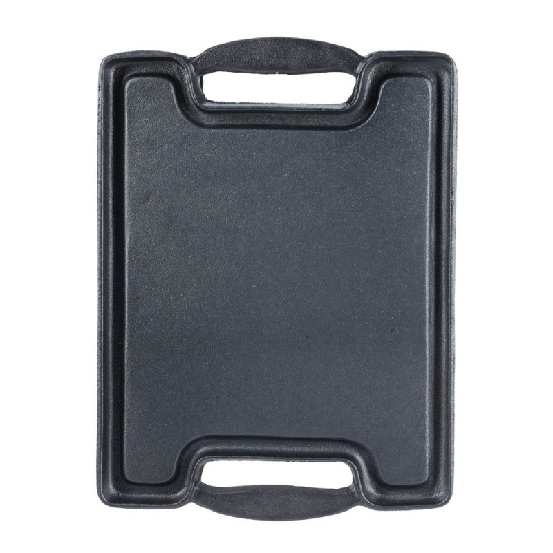 Placa de hierro fundido para grill de doble cara, 36x25 cm | Placa de hierro fundido |  |