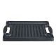 Placa de hierro fundido para grill de doble cara, 36x25 cm | Placa de hierro fundido |  |