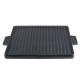Placa de hierro fundido para grill de doble cara, 38x38 cm | Placa de hierro fundido |  |
