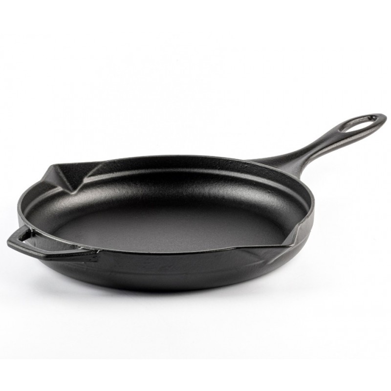 Sartén de hierro fundido esmaltado Solagio, Black Onyx, Ф28cm - Utensilios de cocina de hierro fundido negro