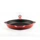 Sartén para parrilla de hierro fundido esmaltado Hosse, Rubin, Ф24cm | Sartén para parrilla de hierro fundido | Sartén de hierro fundido |