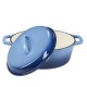 Olla de hierro fundido esmaltada, Azul, ovalado, 33x27см | Olla de hierro fundido |  |