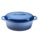 Olla de hierro fundido esmaltada, Azul, ovalado, 33x27см | Olla de hierro fundido |  |