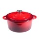 Olla de hierro fundido esmaltada, Rojo, Ф22 | Olla de hierro fundido |  |