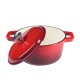 Olla de hierro fundido esmaltada, Rojo, Ф24 | Olla de hierro fundido |  |