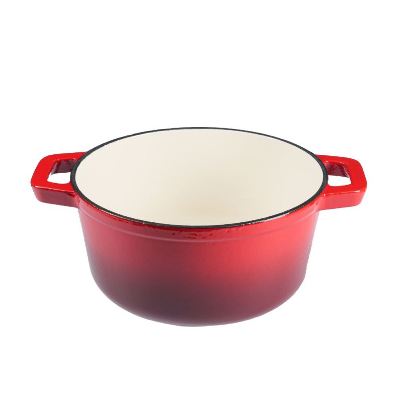 Olla de hierro fundido esmaltada, Rojo, Ф24 | Olla de hierro fundido |  |