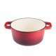 Olla de hierro fundido esmaltada, Rojo, Ф24 | Olla de hierro fundido |  |