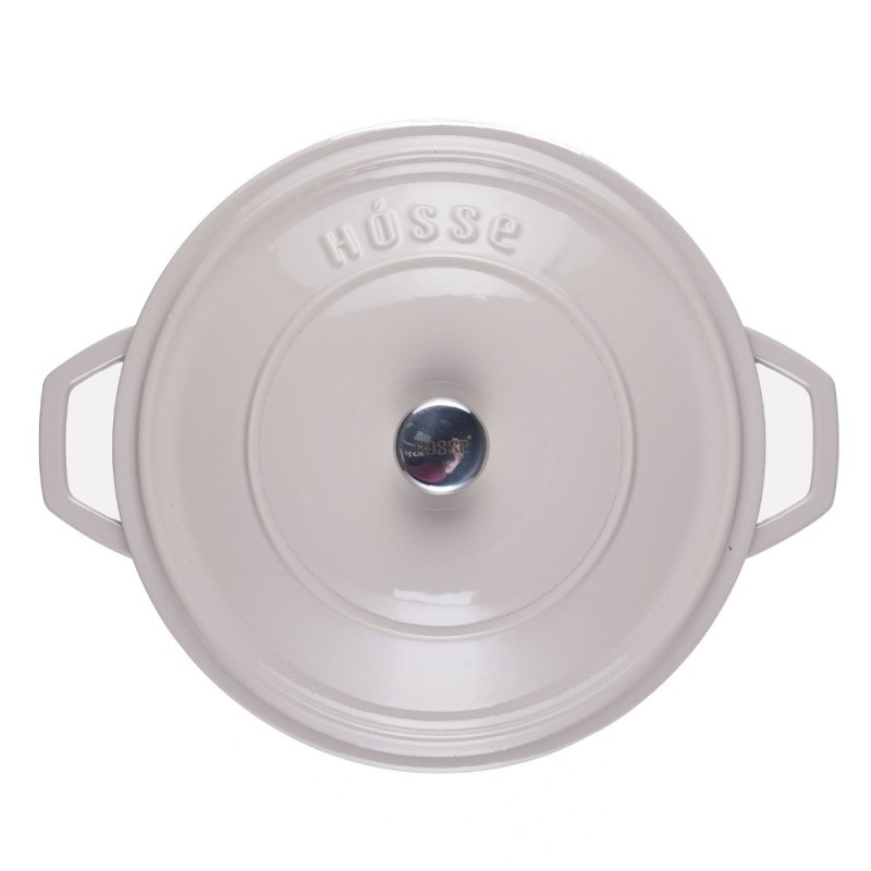 Olla poco profunda de hierro fundido Hosse, Ivory, Ф28 | Olla de hierro fundido |  |