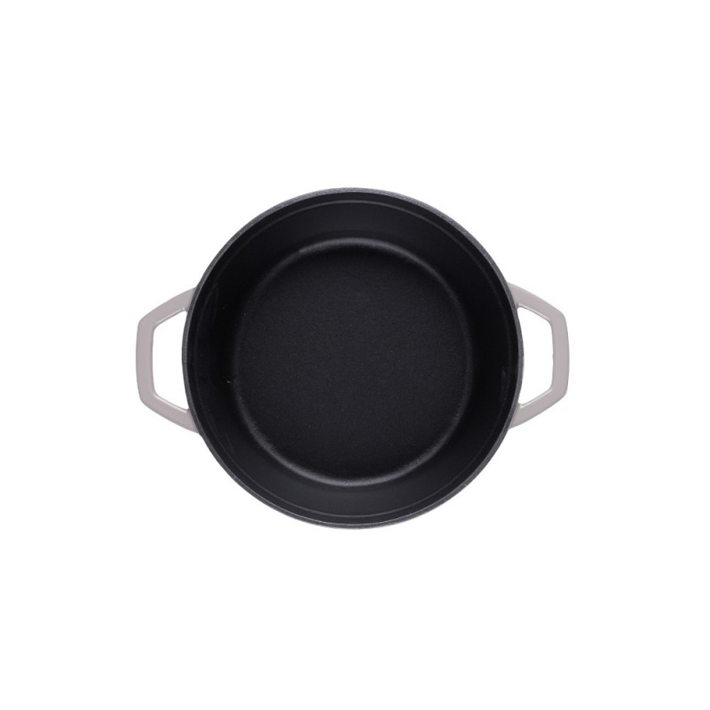 Olla profunda de hierro fundido Hosse, Ivory, Ф12 | Olla de hierro fundido |  |